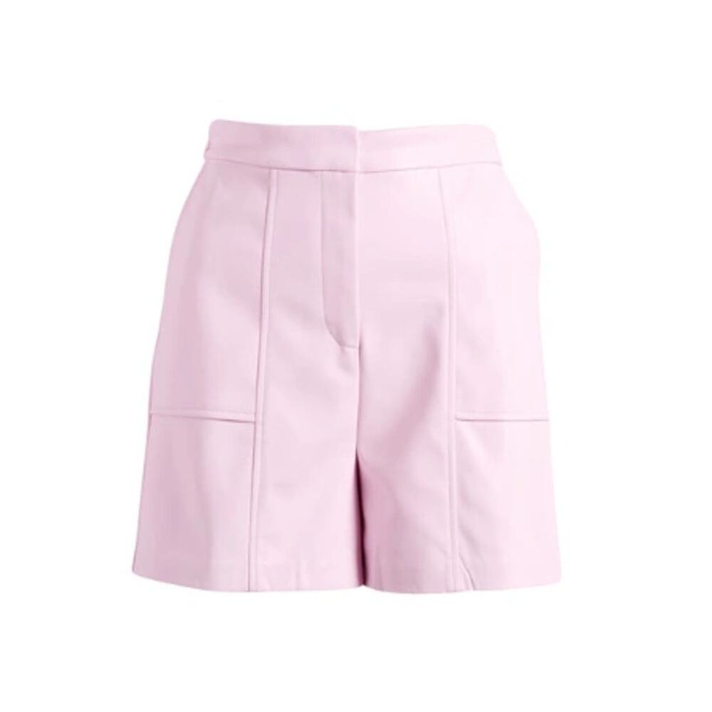 New ~ HALOGEN ~ Pale Pink Faux Leather Shorts Size L SO CUTE - Picture 9 of 9